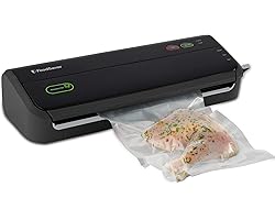 FoodSaver FM2000 Vacuum Sealer Machine with Starter Bags & Rolls | Safety Certified | Black - FM2000-FFP