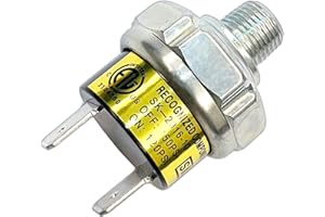 LLANNDER Air Pressure Switch 120-150 PSI Pressure Switch 1/8"-27 NPT Male DC 12V 24V Air Compressor Pressure Switch Air Train Horn Switch 1/8 inch Thread