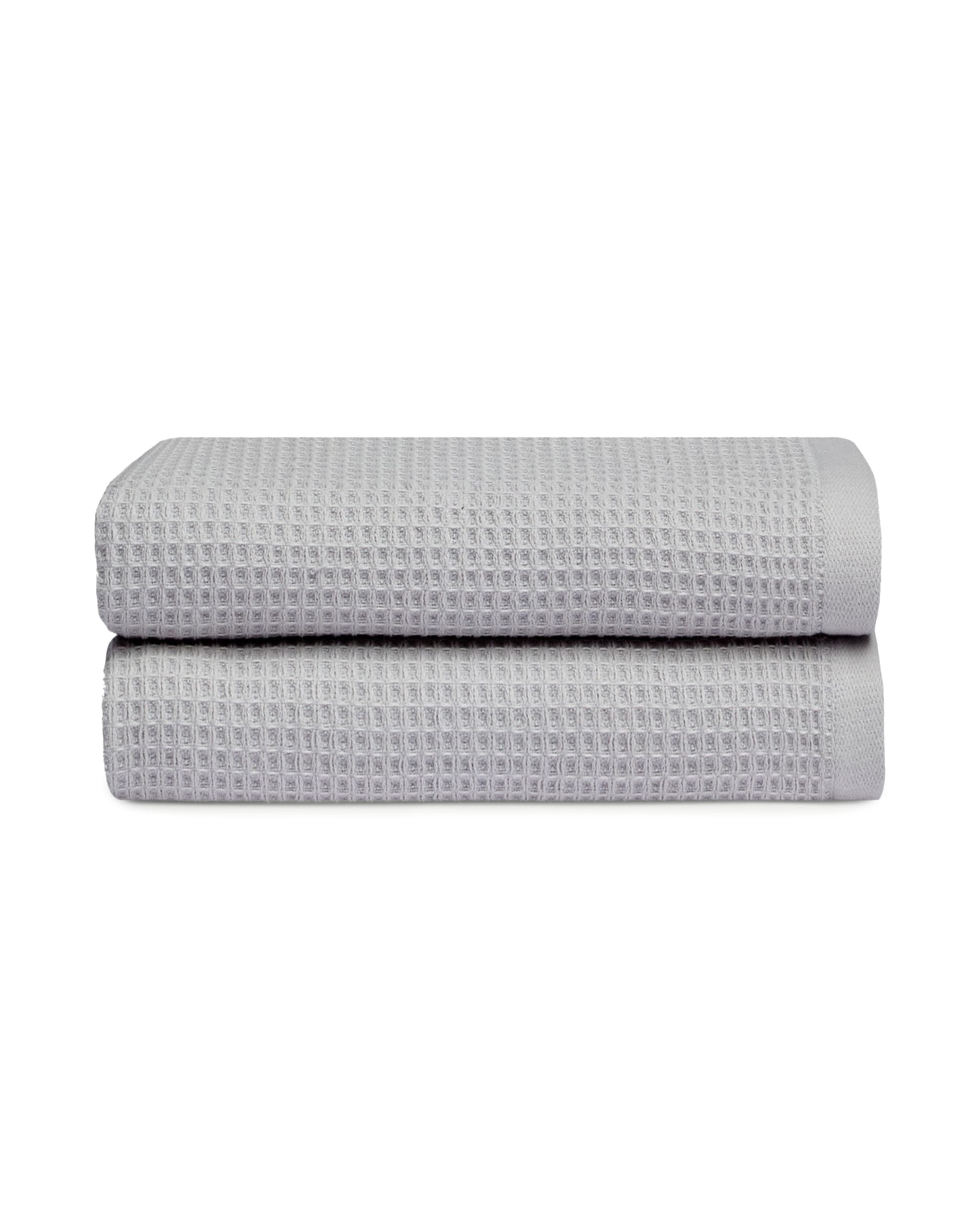 Photo 1 of Cozy Earth Waffle Hand Towels - 60% Cotton 40% Viscose from Bamboo Hand Towels 20 x 30 Inches - Soft & Absorbent Terry, Reversible Mini Textured Waffle & Weave Pattern - 2 Pack