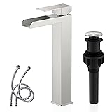 KENES Tall Bathroom Vessel Sink Faucet, Brushed