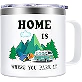 EchoMaven RV Gifts, Camping Gifts for Men Women, Camping Coffee Mug, Christmas Gifts for Campers, Birthday Gifts, Camping Gifts for Couples, 14Oz Stainless Steel Camping Mug, Best Gifts for RV Owners