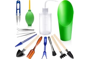 GODEHONE Succulent Tools, Mini Garden Tool Set, Transplanting Tools Set, Succulent Care kit for Succulent Miniature Gardening Plant, Multi, 13 Pcs