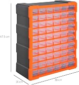 DURHAND 60-Drawer Wall Mount Parts Organizer Cabinet Garage Transparent Drawers view 3