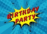 PartiKraft 12 Comic Superhero Birthday Invitations w/ Envelopes & Rainbow view 4