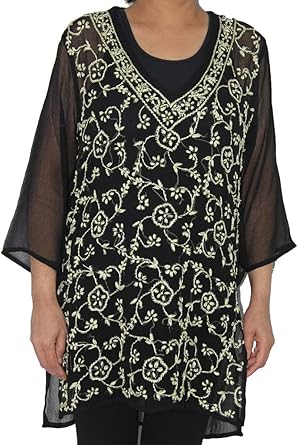 georgette chikankari kurtis