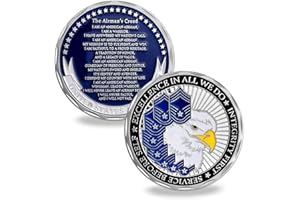 AOMCISI United States Air Force Airman's Creed Military Challenge Coin Collectible Veteran Gift