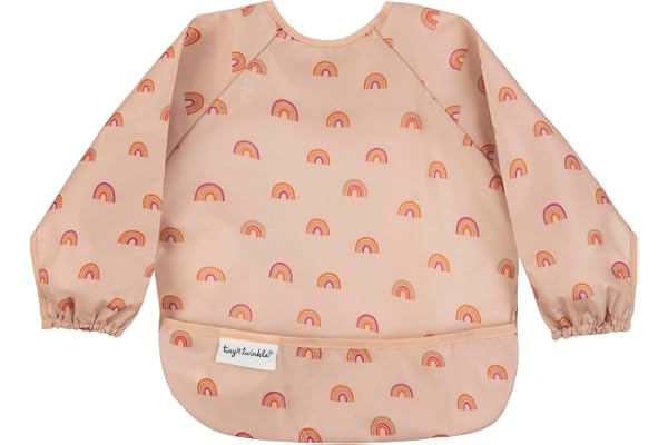 Tiny Twinkle Mess Proof Baby Bib, Long Sleeve Bib Outfit, Waterproof Bibs for Toddlers, Machine Washable, Tug Proof