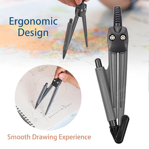 Geometry Compass Set 8 Piece Math Tools Students 8-Piece Geometry ...