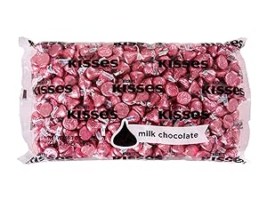 Hershey’s Kisses Candy, Milk Chocolate, Pink Foil, 66.7 Ounce