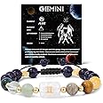 GolbalJew Zodiac Bracelets for Women 12 Constellations Healing Crystal Stone Beads Bracelet Birthday Zodiac Gifts Horoscope Spiritual Bracelet