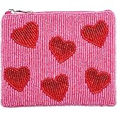 Bamboo Trading Essential Pouch Let's Go Party, Women Fashion Bags, Pink and Red