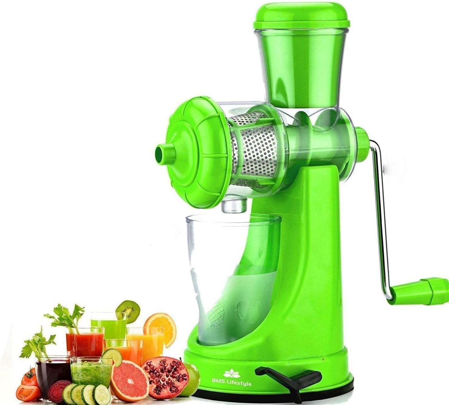 JD Hand Juicer for Fruits and Vegetables with Steel Handle Vacuum Locking System,Shake, Smoothies,Travel Juicer for…