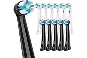 DIAMONDSMILE.IO 12 Pack IO Replacement Heads Compatible with Oral B IO 2/3/4/5/6/7/8/9/10/Deep Clean Series Electric Toothbrushes, Brush Heads Compatible with Oral B iO (Black/White)