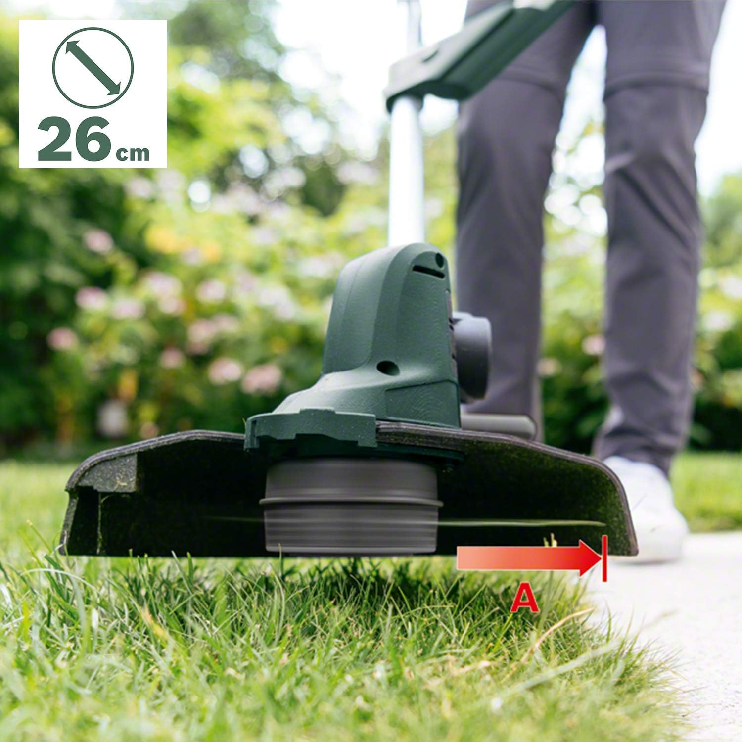 Bosch Grass Trimmer UniversalGrassCut 18 (Without Battery, 18 Volt System, Cutting Diameter: 26 cm, Adjustable Handles - Image 5