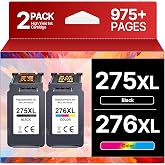 PG-275XL CL-276XL Replacement for Canon 275 and 276 Ink Cartridges for Canon Ink 275 and 276 275XL 276XL Combo Pack Use to PIXMA TR4720 TS3522 TR4700 TS3722 TS3500 TS3520 TS3720 TR4722 (2 Pack)