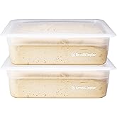 Brod & Taylor Proofing Container (2 Pack) With 6L Capacity, Fits Up to 3000 Grams of Dough – Dough Rising Box for Bread, Sourdough & Pizza (Dishwasher Safe, BPA-Free)