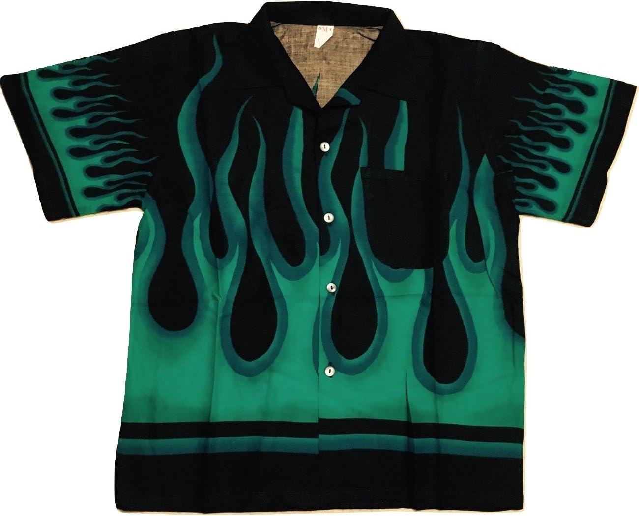 The Green Room Button Down Flames Shirt