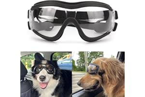 PETLESO Dog Goggles Large Breed, Large Dog Sunglasses Eye Protection for Dogs Windproof Goggles for Medium Large Dog Riding B
