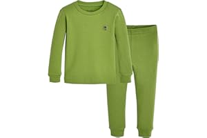 moimoln 6M-8Y Modal Cotton Solid Soft Breathable Baby Toddler Boys Girls Snug fit Pjs Long Sleeve Pajamas Set Sleepwear Daily
