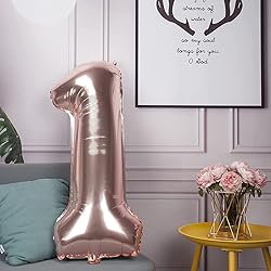 Jonhamwelbor 18 Number Balloons Rose Gold Big Giant