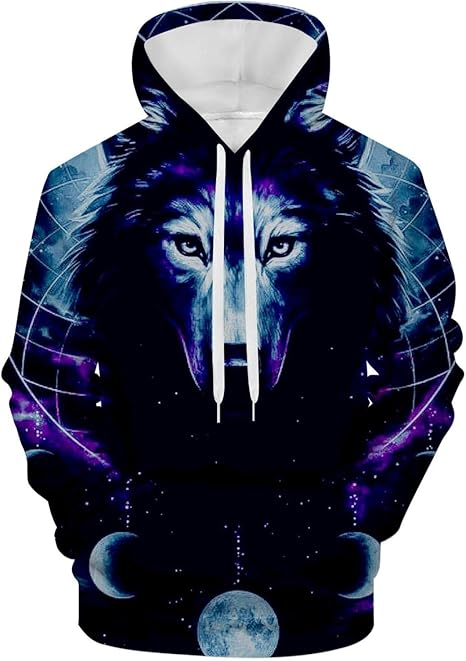 blue wolf hoodie