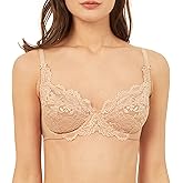 Women's Lace Underwire Unlined Full Coverage Bra - Microfiber