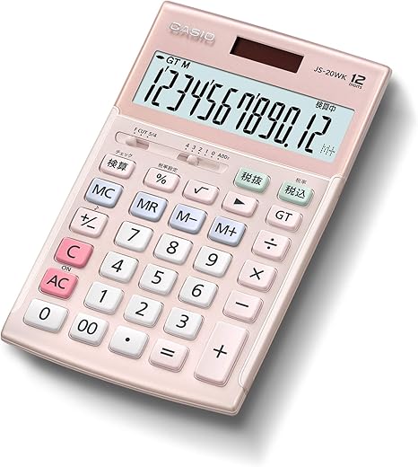 Amazon カシオ 本格実務電卓 12桁 検算機能 グリーン購入法適合 テレワークの効率up ジャストタイプ ピンク Js wk Pk 文房具 オフィス用品 文房具 オフィス用品