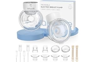 ANWIKE Hands Free Breast Pump Ultra-Light 230g, Wearable Breastfeeding Pump Portable for Travel and Work, Low Noise, Ergonomic 135° Flange, 9 Levels 4 Modes with 19/21mm Flange Inserts (Black 2 Pack)