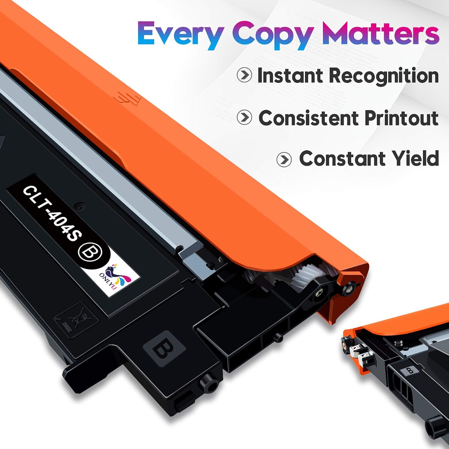 ONLYU Toner Cartridge Compatible with Samsung CLT-P404C CLT P404C 404 404S for Samsung Xpress SL C480W C483W C430W C480FW C48X C480 C430 CLT-K404S CLT-Y404S Black Cyan Yellow Magenta Pack of 4) - Image 3