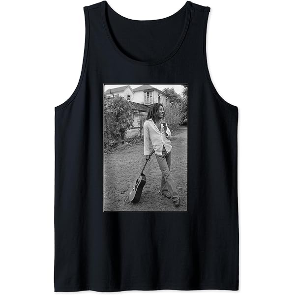 Amazon.com: Men's Bob Marley B&W Mens Tank Medium Black