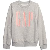 GAP Girls' Logo Pullover Crew Sweatshirt