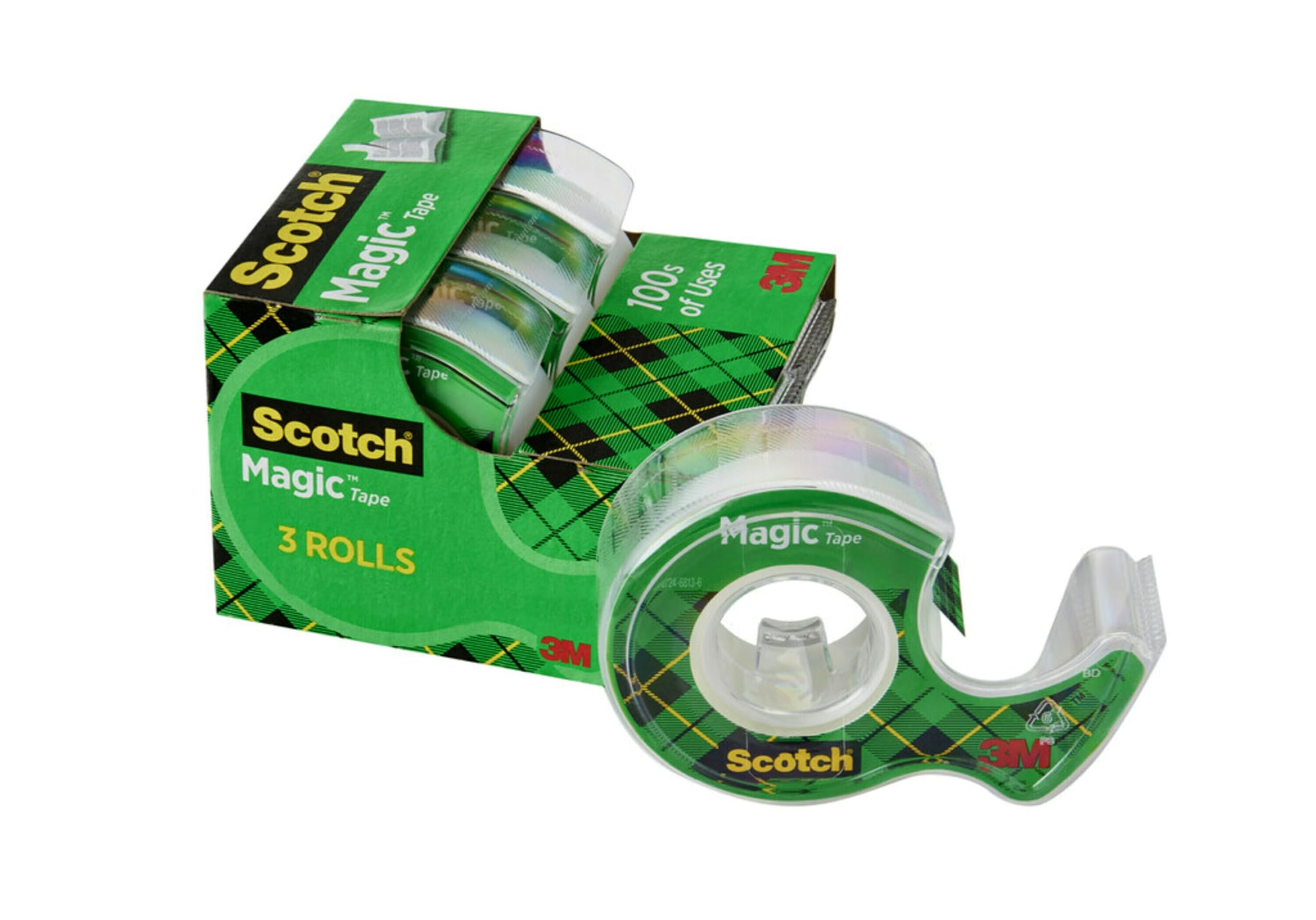 Photo 1 of *****PACK OF 10***Scotch Magic Tape, 3 Rolls (3/4 in x 300 in), Invisible Matte Finish, Writable, Photo-Safe, Resists Splitting and Tearing – Ideal for Home, Office and School