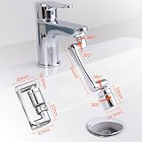 Ibergrif Tap Extender 1440° Swivel Robotic Arm Faucet Aerator Silver M91006 view 2