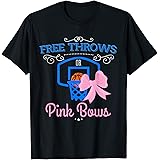 Free Throws or Pink Bows Gender Reveal Party Supplies Shirt