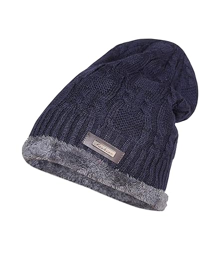 womens navy blue winter hat