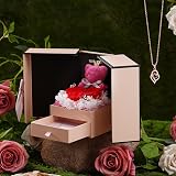 ADDWel Preserved Real Roses & I Love You Necklace Gift for Women view 2