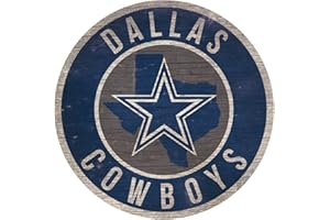 Fan Creations NFL Wood Sign 12 Inch Round State Design