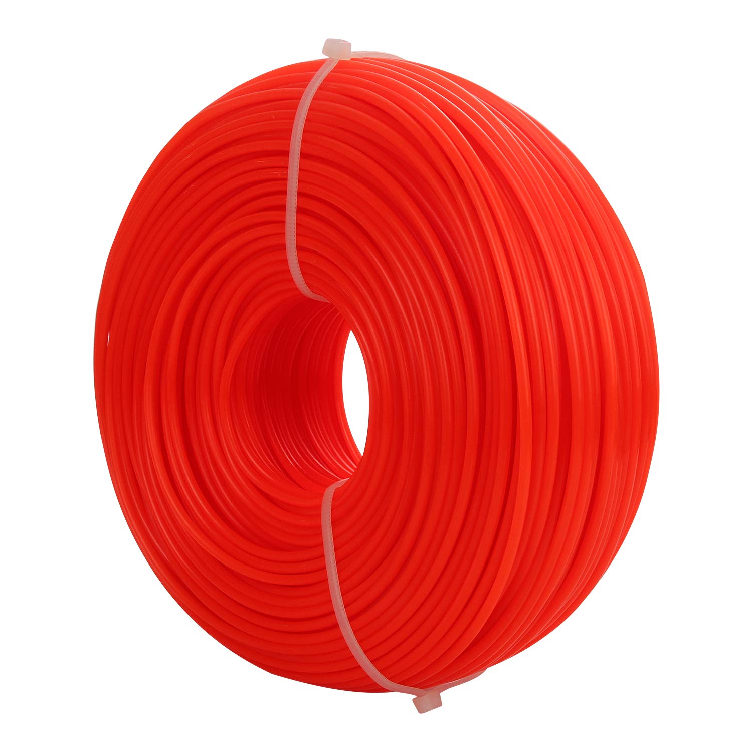 STARVAST Strimmer Wire 2.4mm x 100m, Heavy Duty Strimmer Line, Round Core Nylon Trimmer Line Brush Cutter Wire Cord - Orange