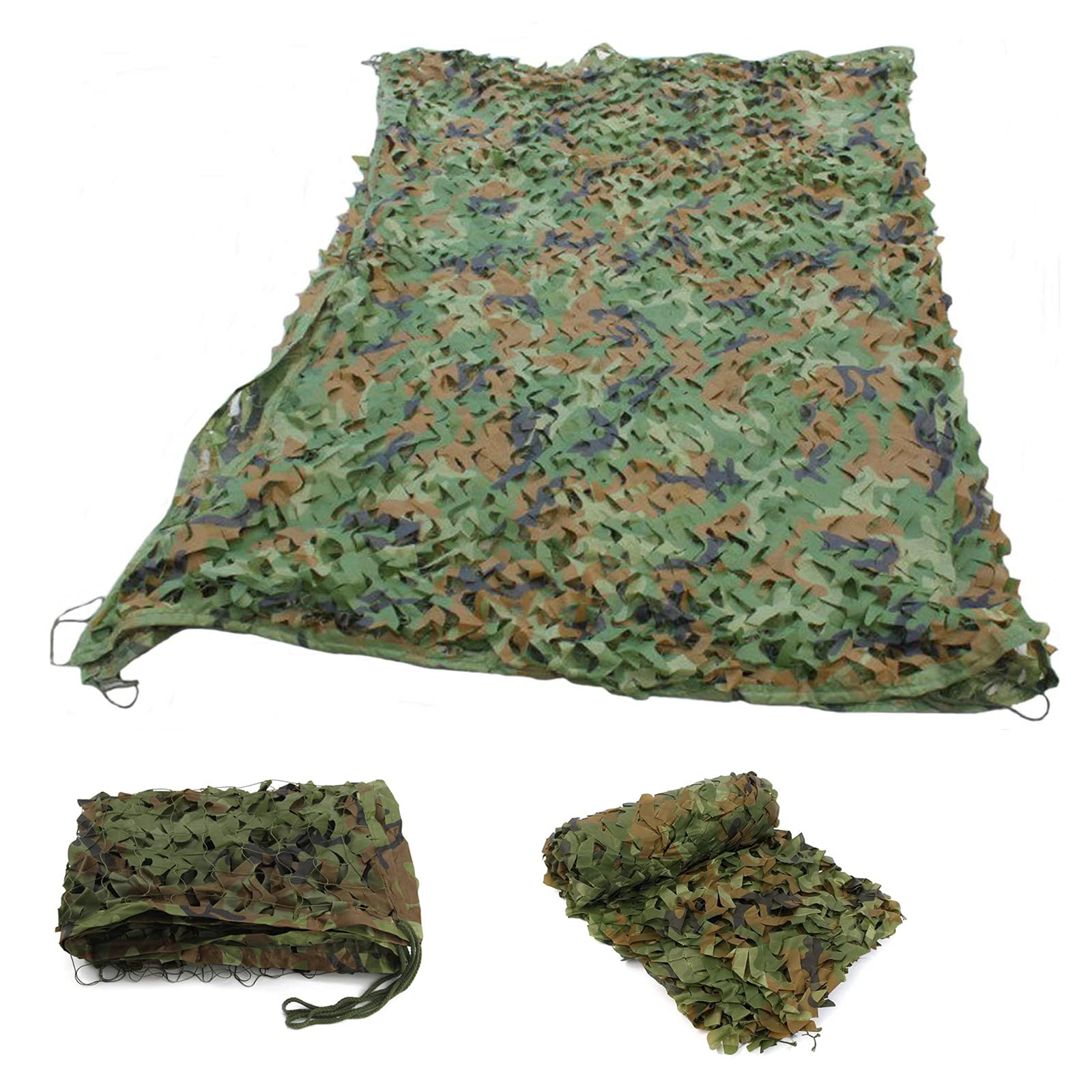 Camouflage Woodland Netting 3M X 3M Lightweight Oxford Fabric Durable Camo Net for Camping Military Hunting Shooting Sunscreen Nets