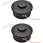 GnDaYoug 2 Pack 25-2 Bump Feed Trimmer Head &ndash; Compatible with Stihl FS55, FS56, FS70, FS80, FS90, FS110, FS120, FS130 &amp; More &ndash; Replaces OEM 4002 710 2108 &amp; 2191 &ndash; Includes 10mm x 1.0 LHF Bolt