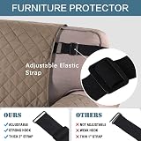 BellaHills Water Resistant 3 Seater Sofa Cover Taupe Beige Reversible view 3