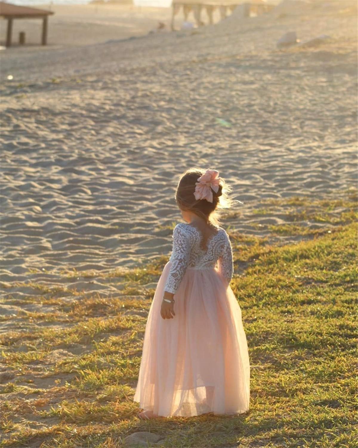 2Bunnies Girl Peony Lace Back A-Line Straight Tutu Tulle Party Flower Girl Dresses: Clothing