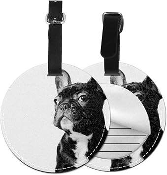 french bulldog luggage tag