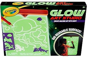 Crayola Glow Art Studio, Glow in the Dark Toys, Kids Gifts for Girls and Boys, Ages 6, 7, 8, 9