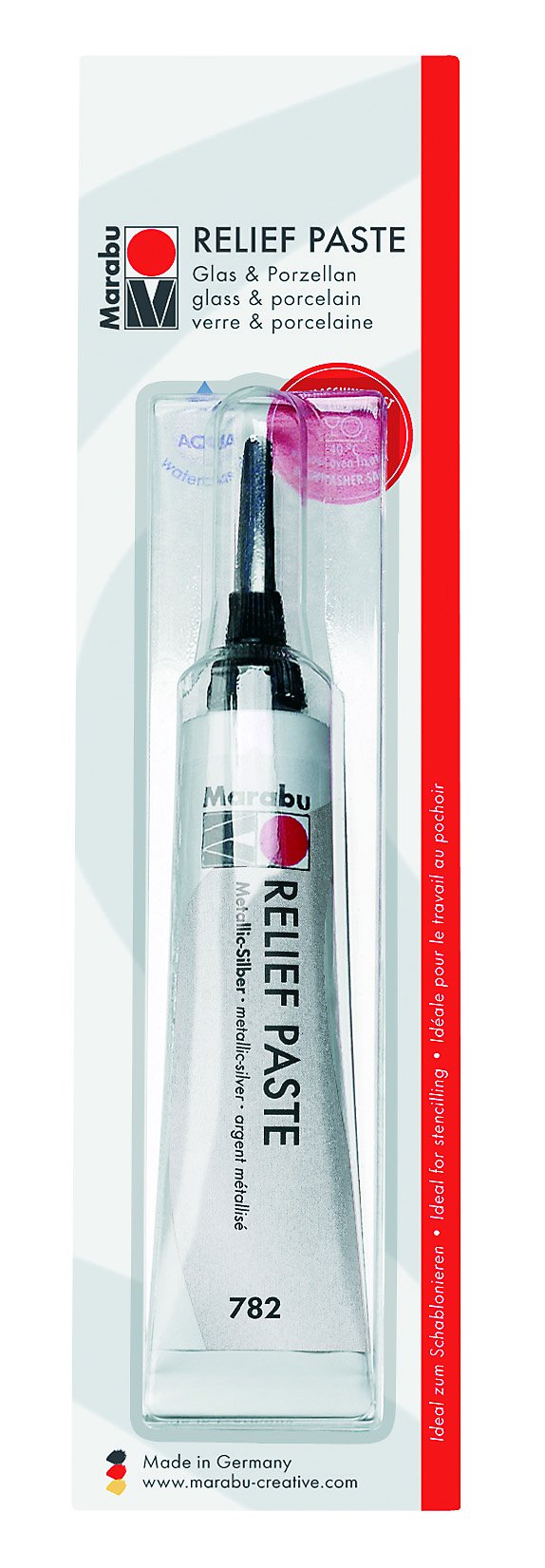 Marabu Relief Paste Effekte 20ml - 782 Metallic Silver