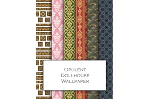 Opulent Dollhouse Wallpaper: Exquisite vintage wallpaper for decorating doll's houses and model buildings. Beautiful sets of 