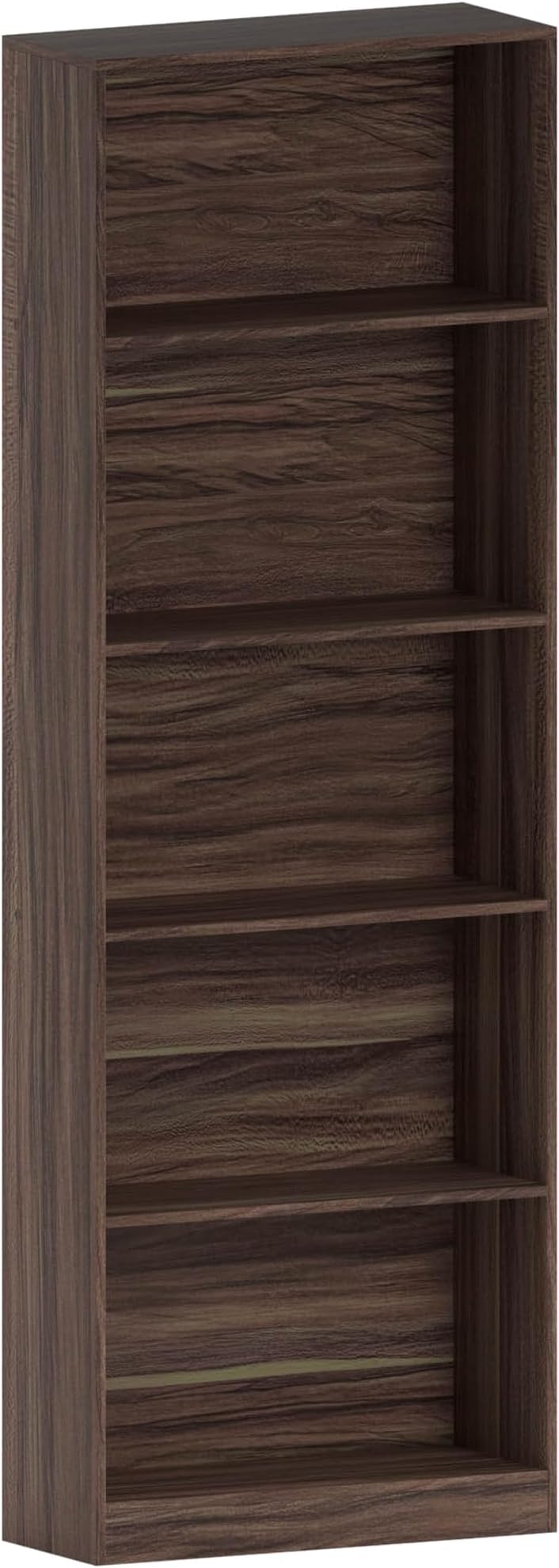 Vida Designs Cambridge 5 Tier Extra Large Bookcase Walnut Wood Shelving