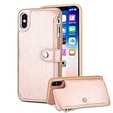 Aearl iPhone X/iPhone XS Zipper Wallet Case,iPhone