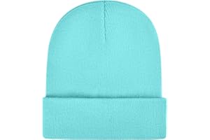 ZOORON 1 & 2 Packs Beanie for Men Women Warm Winter Hats Acrylic Knit Cuffed Beanie Cap Unisex