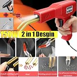 Ghguole 150W Plastic Welding Kit 2 in 1 Welder Gun with 64 Rods 800 Staples view 6
